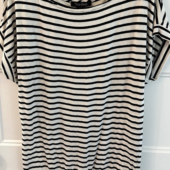 White House Black Market, boat neck blouse, small with buttons down back. - Picture 1 of 4